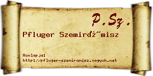 Pfluger Szemirámisz névjegykártya